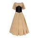 thumbnail image 5 of Vestidos Para Mujer, Vestido Retro Vintage, Cuello Redondo, Manga Acampanada, Hombros Descubiertos, Medieval Con Corsé, Vestido de Baile de Retazos Odeerbi ODB183948, 5 of 6
