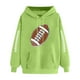 thumbnail image 2 of Heisall Womens Hoodies Rugby Print Pocket Drop Shoulder Long Sleeve Tops Fashion Casual Pullover Hooded Sweatshirts, 2 of 3