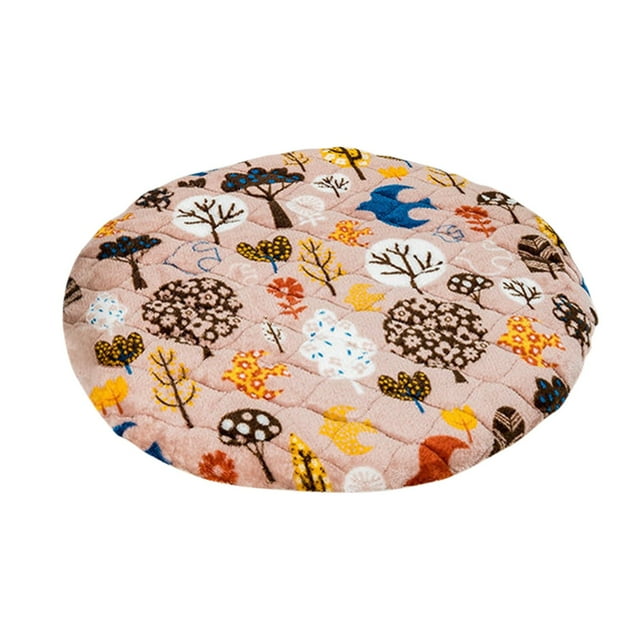 Fiudx Cojín Redondo de Pana Suave, Antideslizante y Lavable, con Acolchado de Esponja Gruesa, para Uso En Interiores y Exteriores, Ideal para Comedor, Patio y Sala de Estar. Funda con Cremallera de F