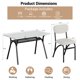 thumbnail image 5 of QinaQin Juego de comedor moderno de 5 piezas para departamento, mesa rectangular pequeña con repisa y 4 sillas tapizadas, ideal para desayunador, 5 of 8