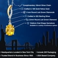 thumbnail image 2 of Gem Stone King 925 Silver and 10K Yellow Gold Yellow Citrine and White Lab Grown Diamond Pendant Necklace for Women | 2.47 Cttw | Gemstone November Birthstone | Oval 10X8MM | With 18 inch Chain, 2 of 6