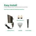 thumbnail image 3 of 4W Landscape Spotlights (6-Pack) | Low Voltage Outdoor Spot Lights - 12V 3000K Outdoor LED Spotlight | Landscape Spotlight for House Lighting Tree Lighting | MR16 4W LED Bulb (Bronze), 3 of 11