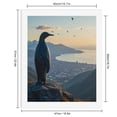 thumbnail image 2 of Paint By Numbers Kit for Adults Beginner - Penguin Standing Overlooking Cityscape DIY Canvas Painting Kits for Adults, Frameless Paint By Number for Adults for Home Wall Decor 16x20 Inch, 2 of 7