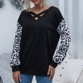 thumbnail image 2 of Camiseta de cobertura de impresión de manga larga casual con cuello en V para mujer Top Pompotops  gfhjh22427, 2 of 5