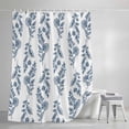 thumbnail image 4 of Blue Botanical Extra Long Shower Curtain Set, Waterproof Shower Curtains for Bathroom, Pastoral Elegant Spring Floral Washable Fabric Cloth Bath Curtain for Bathtub Decoration with Hooks 72x96 Inches, 4 of 9