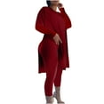 thumbnail image 1 of Tenues Grande Taille pour Femmes Ensembles 2 Pcs Femmes Décontracté Grande Taille Ensembles 2 Pcs Manches Longues Hauts Amples Ajustés Col Rond Pantalons Longs Ensembles Survêtements, 1 of 7