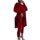 thumbnail image 1 of Mujeres Casual Tallas grandes Trajes de 2 piezas Manga larga Tops sueltos Flacos Cuello redondo Pantalones largos Conjuntos Chándales Pompotops  qwe23608, 1 of 1