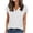 01 White, variant on Fewfanhot Shirts for Women Tops Cap Short Sleeve Textured Blouse V Neck Summer Spring Shirts Business Casual Outfits