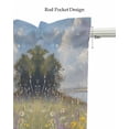 thumbnail image 5 of Spring Floral Kitchen Valances for Windows Farmhouse Linen Window Valance Curtain for Living Room Window Treatment Oil Painting Pastoral Flowers Valance Rod Pocket Topper Drape, 42 x 12 Inch, 5 of 6