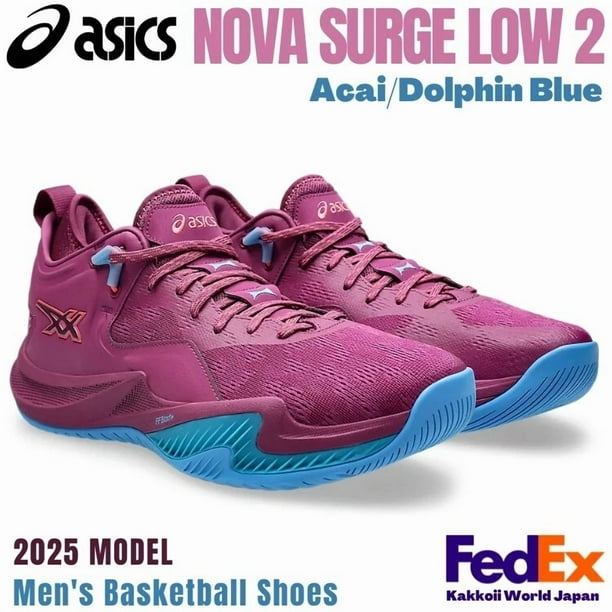 Asics Basketball shoes NOVA SURGE LOW 2 Acai/Dolphin Blue 1061A051.500 2025 NEW