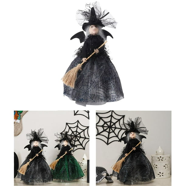 Halloween décoratif sorcière Statue résine citrouille élégante sorcière  poupée Figure Sculpture ornements fête maison Halloween décor cadeaux