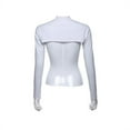 thumbnail image 2 of Dosaele Summer Women Muslim Long Sleeves Arm Cover Islamic Stretch Elastic Shrug Bolero Top Anti-UV Cooling Shawl Arm Sleeve Top White, 2 of 2