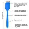 thumbnail image 2 of Unique Bargains Kitchen Cooking Silicone Spatula Heat Resistant Turner Jar Scraper Cooking Baking Utensils Blue, 2 of 7