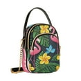thumbnail image 7 of FORMRS Crossbody Bag for Women Quilted Travel Shoulder Cell Phone Purse with Chain Strap Handbag, Flamingo Floral Pattern, 7 of 7