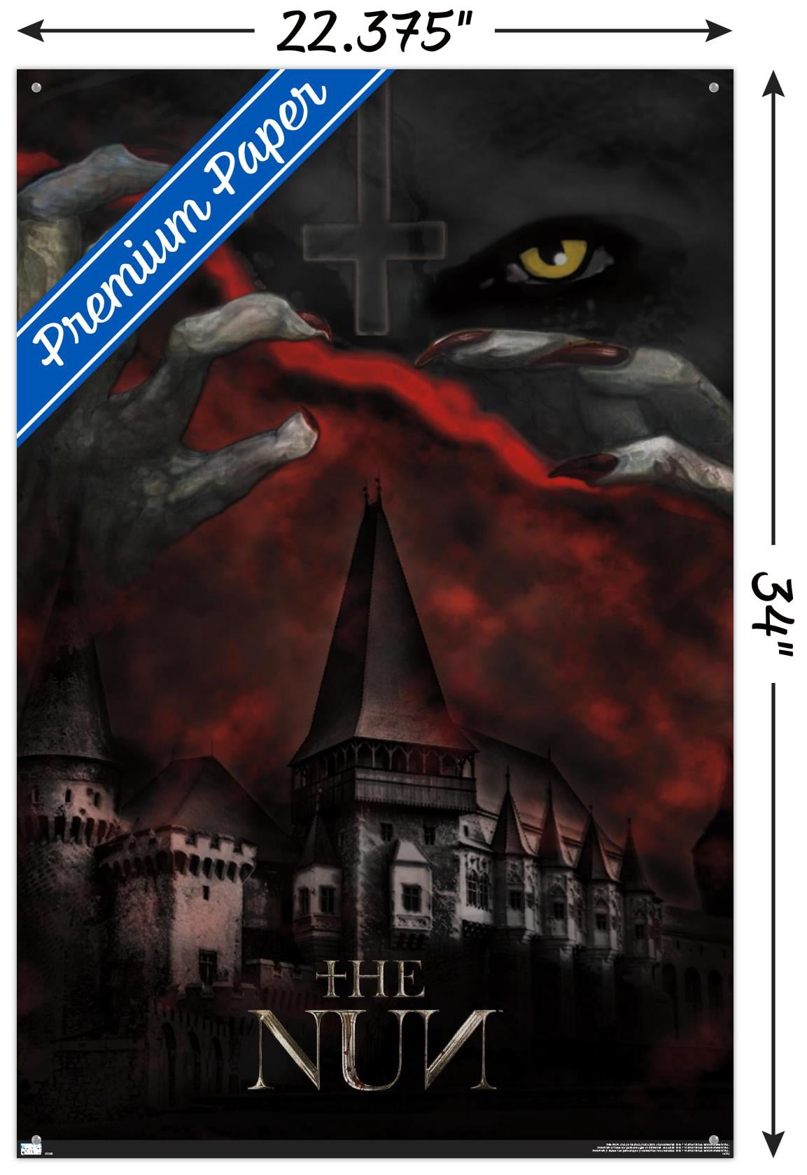 The Nun - Castle Wall Poster with Pushpins, 22.375" x 34"