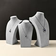 thumbnail image 4 of Oirlv Velvet Jewelry Stand Necklace Pendant Chain Jewelry Bust Display Holder Necklace Bust, 4 of 6