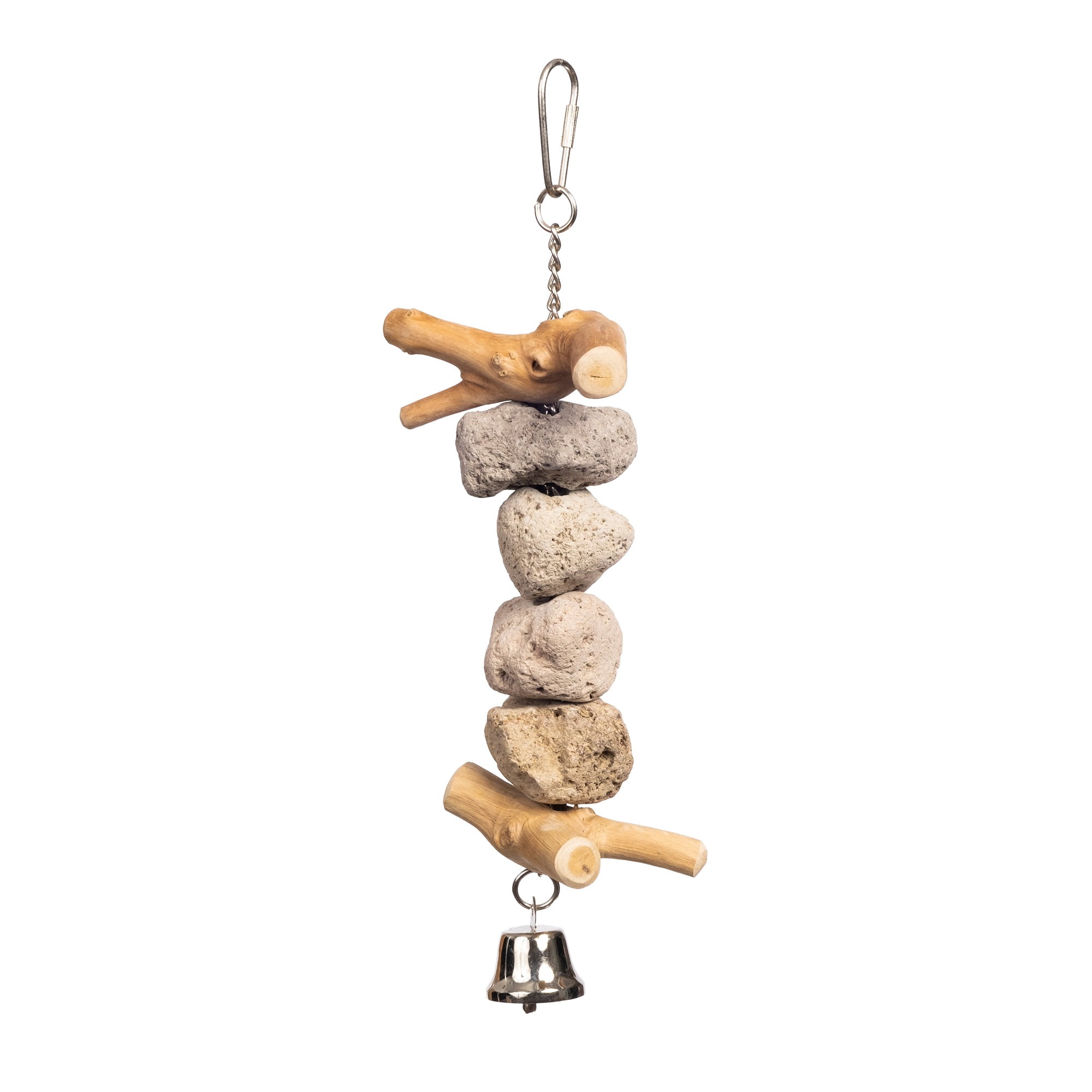 Prevue Pet Products Natural Sound & Movement Block Rock Bird Toy 60240