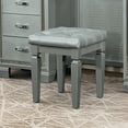 thumbnail image 6 of Lexicon Allura Rubberwood Vanity Stool in Silver, 6 of 6