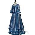 thumbnail image 2 of Women's Elegant Christine Daae Blue Evening Gown  - Vintage-Inspired Formal Dress with Bow, 2 of 7