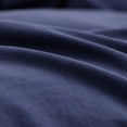 thumbnail image 5 of BESTOUCH Duvet Cover Set 100% Washed Cotton Linen Feel Super Soft Comfortable Chic Lightweight 2 Pcs Home Bedding Set (Navy Blue, Twin 68" x 90"), 5 of 6