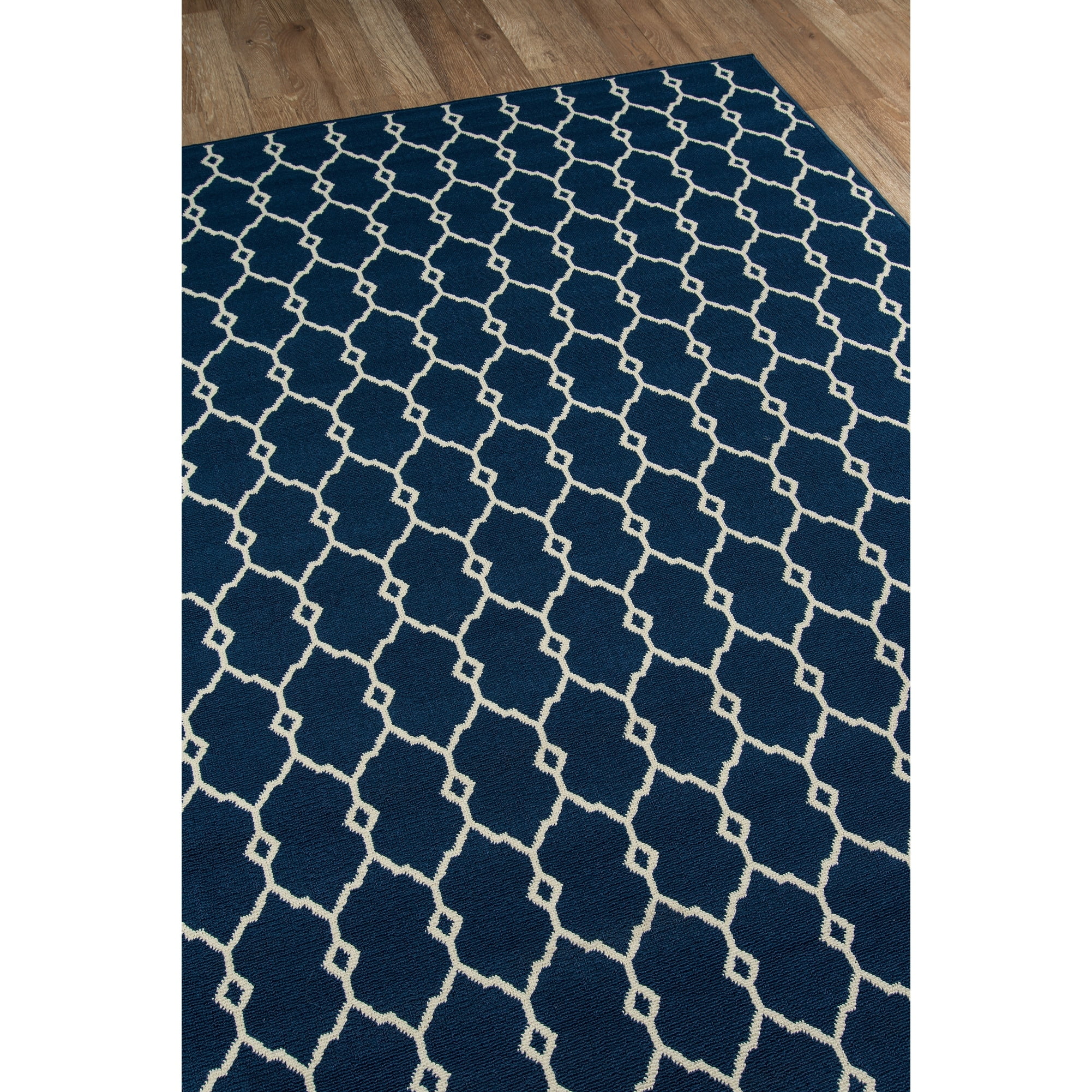Momeni Rugs , Baja Collection Contemporary Indoor & Outdoor Area Rug, Easy to Clean, UV protected & Fade Resistant, 3'11" x 5'7", Navy Blue