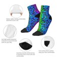 thumbnail image 6 of Bingfone Multicolored Butterflies Design Patterned Men'S Women'S Casual Cotton Socks, 6 of 9