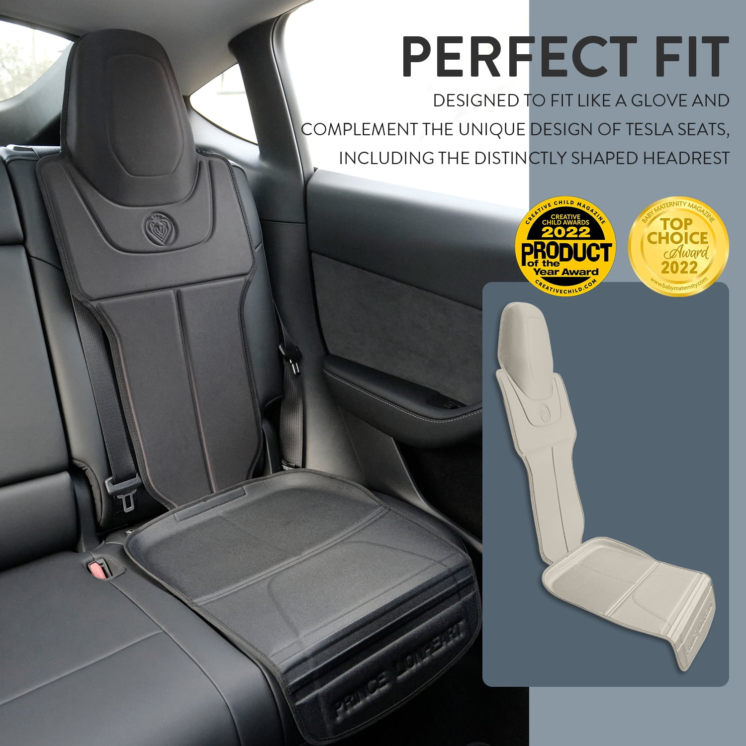 Prince Lionheart SeatSaver® Baby Car Seat Protector with Lip Barrier & Non-Slip Backing, B