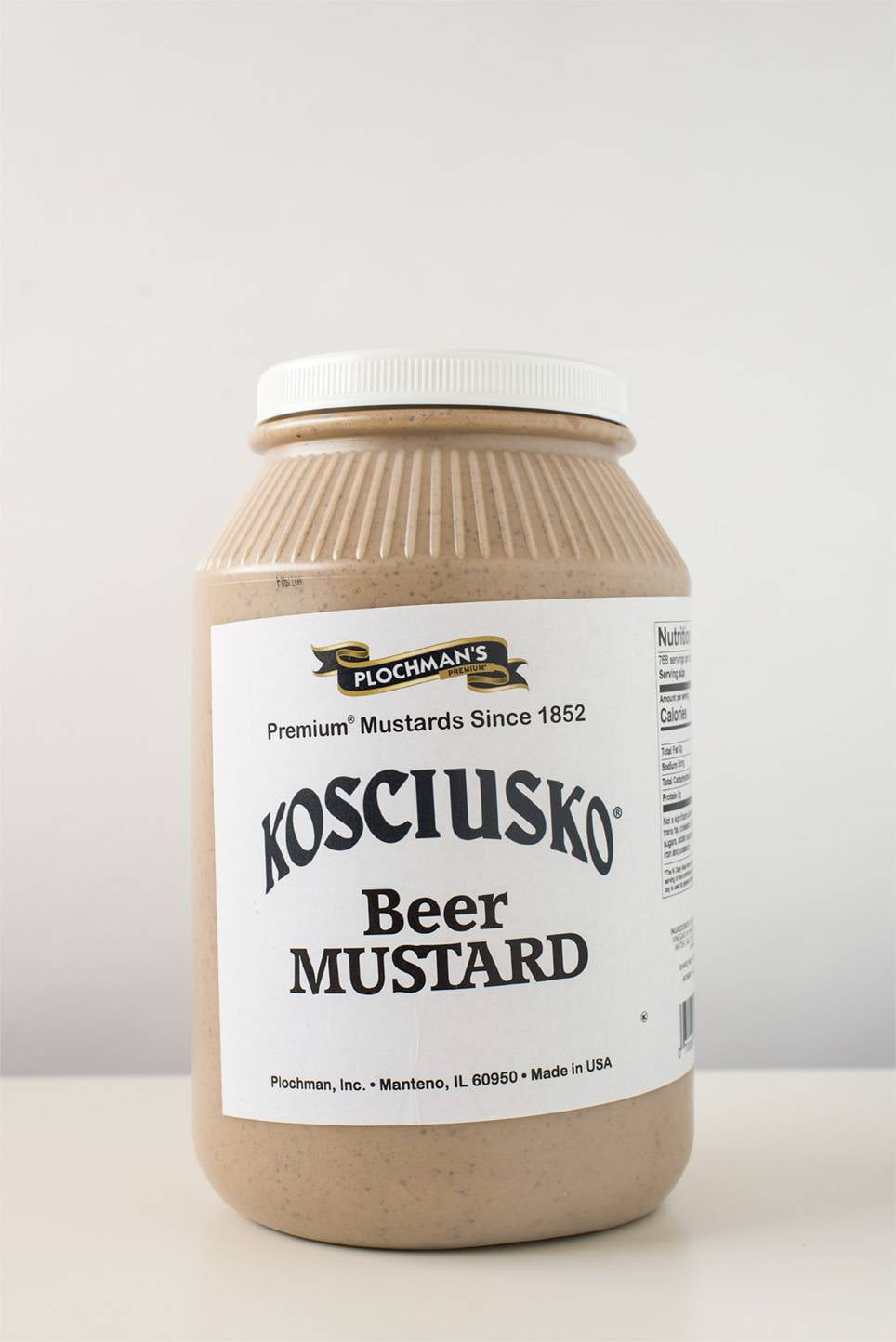 Plochman's Kosciusko Beer Mustard, 1 Gallon (4 Pack)