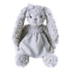 thumbnail image 1 of Conejito de peluche de 30CM, juguetes de peluche suaves y encantadores, conejito vestido gris, juguete de conejo de flor torcida, 1 of 9