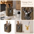 thumbnail image 2 of Deer Head Pen Holder Golden Vintage Desktop Organizer Decorative Ornament For Home Office 1 Pack, 2 of 9