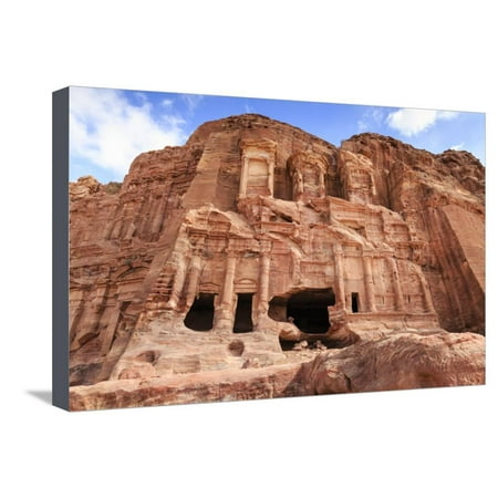 Corinthian Tomb, Royal Tombs, Petra, UNESCO World Heritage Site, Jordan, Middle East Stretched Canvas Print Wall Art By Eleanor