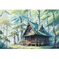 thumbnail image 1 of Forest Hut 1000 Piece Jigsaw Puzzle for Adult Every Piece is Unique Pieces Fit Together Perfectly, 1 of 5