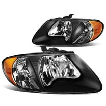 DNA Motoring For 01-07 Grand Caravan Town & Country Black Amber Corner Headlight Lamp Pair