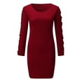thumbnail image 4 of Vestido estampado bohemio largo de manga larga ajustado informal de otoño e invierno para mujer, vestidos de otoño para mujer Fridja  qw646, 4 of 7