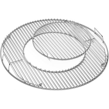 Grill Grate for 22 Inch Weber Charcoal Grill, Upgraded 8835 Gourmet BBQ System Hinged Cooking Grate, 21.5 x 21.5 Inch