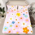 thumbnail image 2 of Feelyou Flower Floral Women Full Size Sheets, Pink Cherry Blossoms Bed Sheets, Modern Fashion Style Sheet Sets, Super Cozy Room Decor, 4 Pieces, 2 of 7