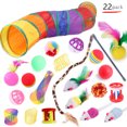 thumbnail image 1 of Summary Pet Cat Toy Set 21 Pcts Cat Channel Funnies Stick Plush Mouse Amazon Combination Toy, 1 of 7