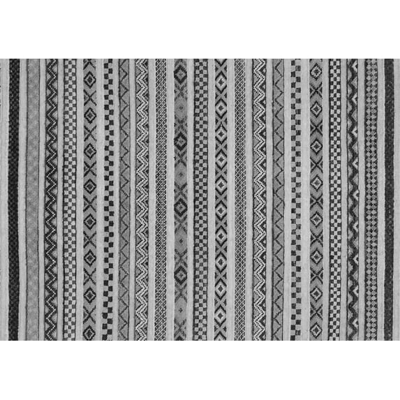 Ahgly Company Indoor Rectangle Abstract Gray Modern Area Rugs, 7' x 9'
