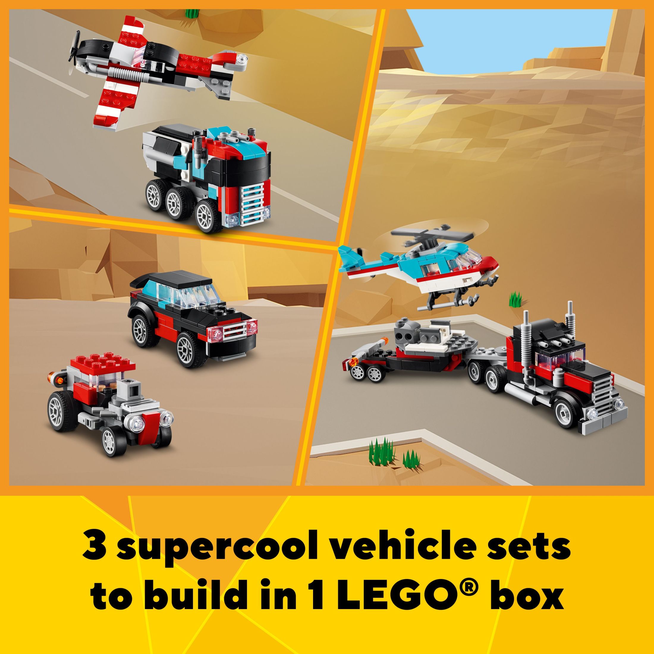 LEGO Creator Flatbed Truck With Helicopter, 270 Pieces photo 3