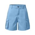 thumbnail image 7 of Odeerbi Teen Boys Girls Cargo Shorts Solid Color School Uniform Shorts with Pockets, 7 of 7
