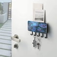 thumbnail image 5 of Decorative Key Holder Organizer Wall Mounted with 5 Hooks for Keys Mail (7.1 x 4.1 Inches) Fantasy Luminous Flowers, 5 of 6