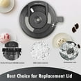 thumbnail image 3 of Replacement Outer Bowl Lid Compatible with Ninja CREAMi Ice Cream Maker NC500 / NC500C / NC501 / CN501C / NC501H / NC501HBL / NC501HGN / NC501HRD / NC501CO, Creami Replacement Lid(NO Paddle), 3 of 6