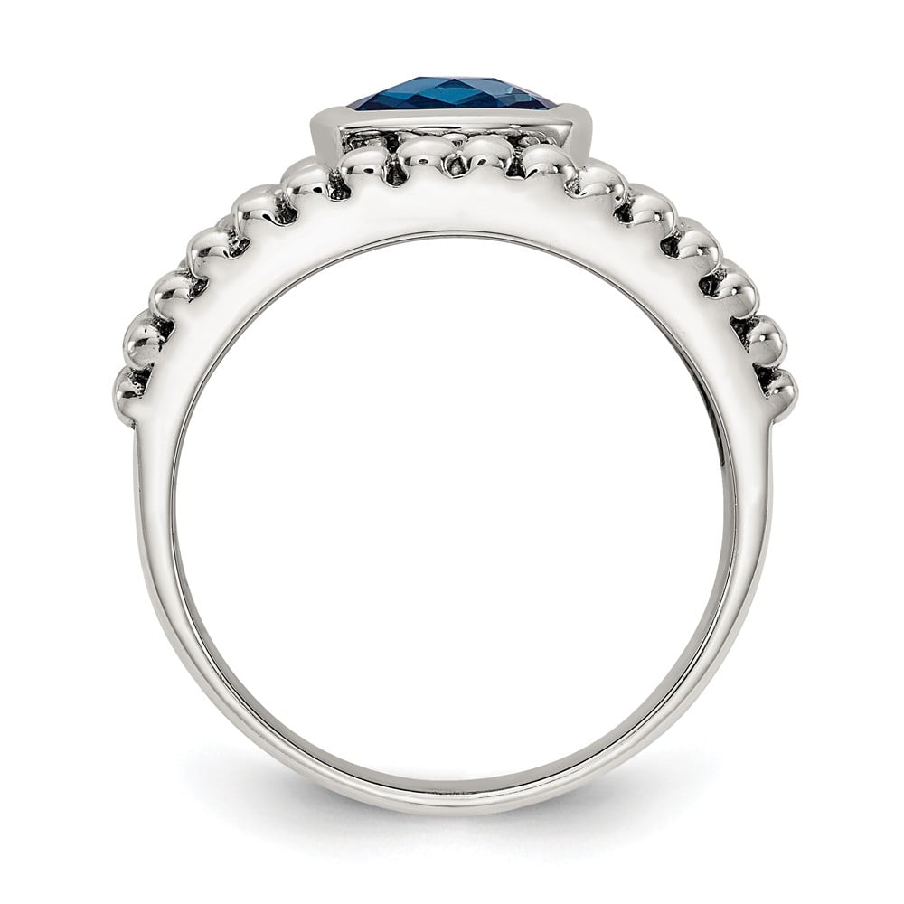Details about  / Shey Couture Sterling Silver and Gold-Tone Accent Swiss Blue Topaz Ring Size 8