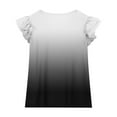 thumbnail image 4 of FamilyThread Girls' Gradient Ruffle Short Sleeve Tee Shirts Kids Summer And Spring Casual Cute Color Tees, 4 of 8