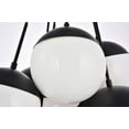 thumbnail image 3 of Living District Eclipse 6 Lights Black Pendant With Frosted White Glass, 3 of 4