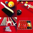 thumbnail image 5 of Pool Table 8 Feet Snooker with Accessories – Vintage Red with benches, 5 of 6