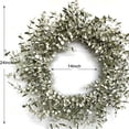 thumbnail image 3 of 24 Inch Fall Front Door Wreath Mini Eucalyptus Foliage Wreath with EVA Washed White Leaves and Green Twigs Grapevine Farmhouse Wreath for Front Door Wall Window Festival Celebration Home Decor, 3 of 9