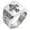 Silver, variant on Stainless Steel Royal Fleur De Lis Geometric Pattern Biker Style Polished Ring