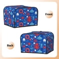 thumbnail image 2 of KLL Nautical Animals Print 4 Slice Toaster Dust Covers Kitchen Small Appliance Cover with 2 Pockets,Can hold Jam Spreader Knife & Toaster Tongs (12.4 x 10.6 x 8.2), 2 of 6
