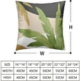 thumbnail image 6 of Green Leaves Spring Summer Throw Pillow Covers Geometric Palm Tree Pillow Covers 18x18 Set of 2 Modern Home Decor Room Tropical Outdoor Decorative Pillowcase for Sofa Bed Couch, 6 of 6